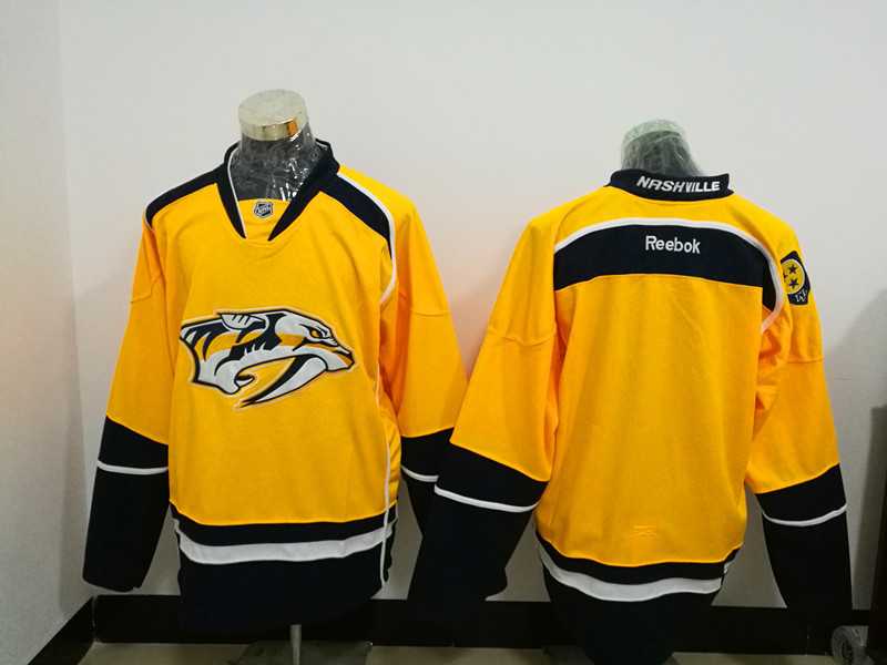 Nashville Predators Blank Yellow Stitched NHL Jersey